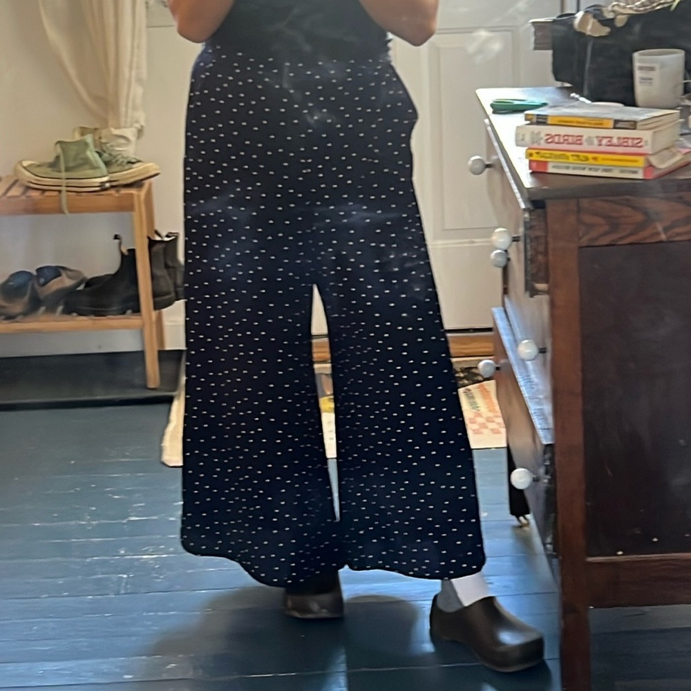 Vintage Gaucho wide leg polka dot pants